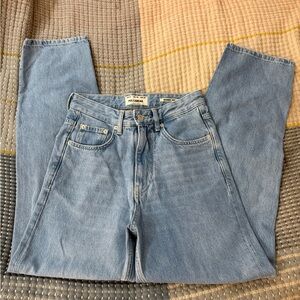 Pull&Bear Women's Light Blue Baggy Jeans